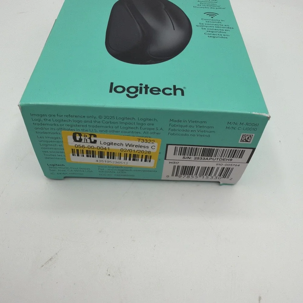 Logitech M317 Wireless Mouse, 2.4 GHz with USB Receiver, 1000 DPI Optical Tracki